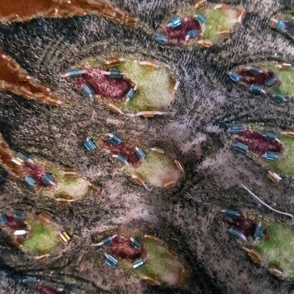 Hand made beaded long scarf or wrap - Picture 8 of 9